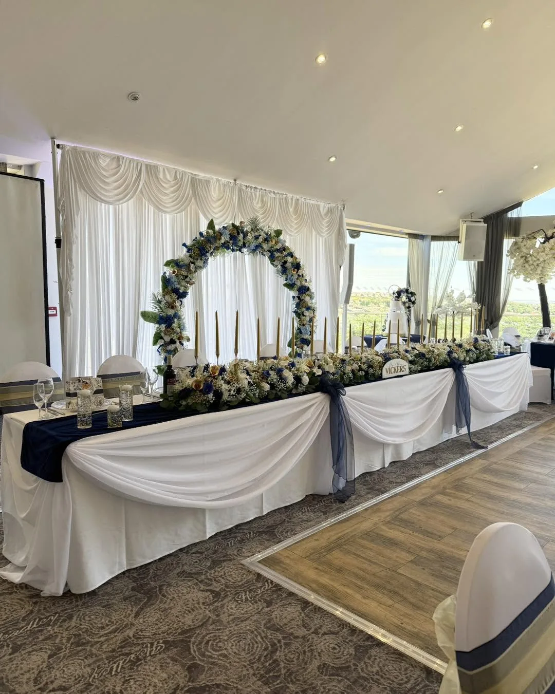 Illuminated LOVE letters at an event
